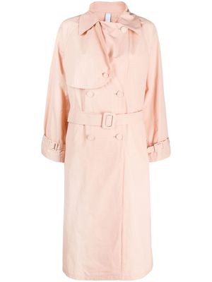 Hevo belted trench coat - Pink