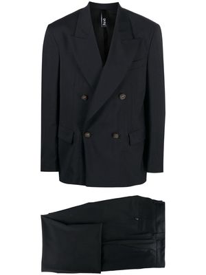 Hevo double-breasted wool suit - Blue