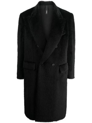 Hevo Martina Franca brushed-effect coat - Black