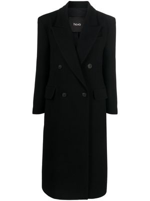 Hevo Martina peak-lapels coat - Black
