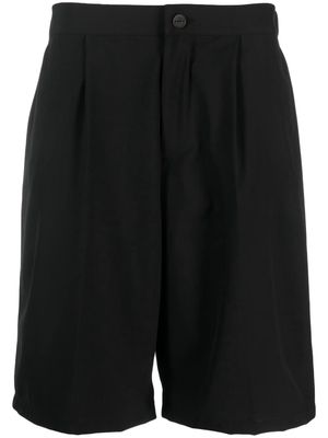 Hevo pleat-detail bermuda shorts - Black