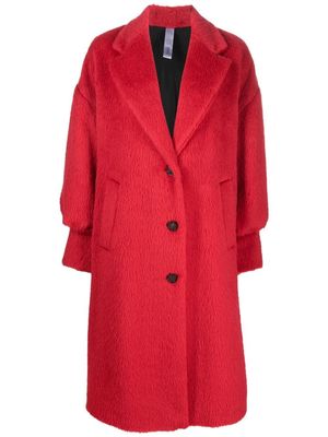 Hevo single-breasted button-up coat - Red