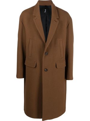 Hevo single-breasted wool-blend coat - Brown