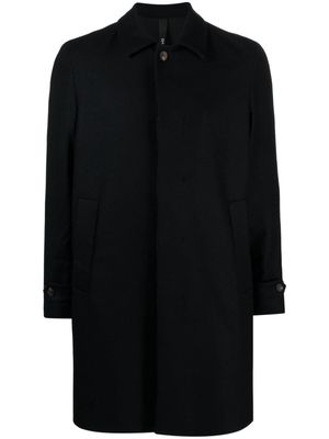 Hevo spread-collar single-breasted coat - Black
