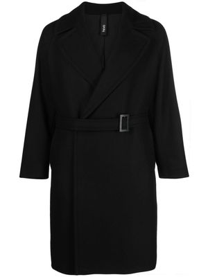 Hevo wool double breasted coat - Black
