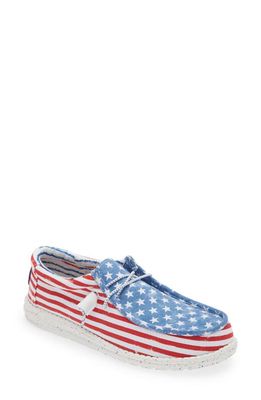 Hey Dude Wally Patriotic Slip-On Shoe in Stars And Stripes