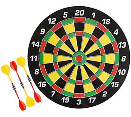 Hey! Play! 16" Magnetic Dart Board Set with Six Darts