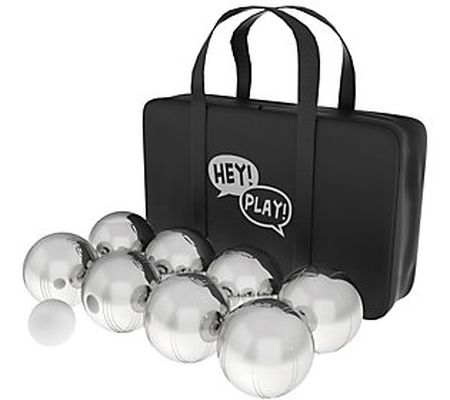 Hey] Play] Petanque & Boules Steel Ball Bocce S et