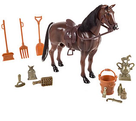 Hey] Play] Toy Horse and Accessory Set
