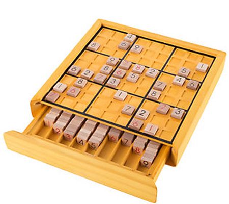 Hey] Play] Wood Sudoku Board Game Set