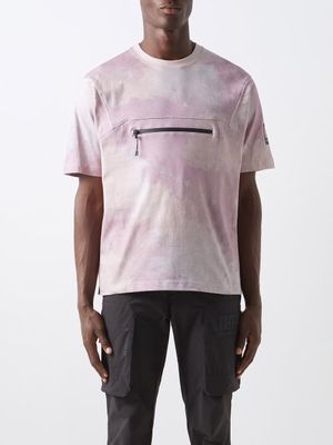 Hh -118389225 - Hh Arc Zip-pocket Tie-dye Cotton-jersey T-shirt - Mens - Purple