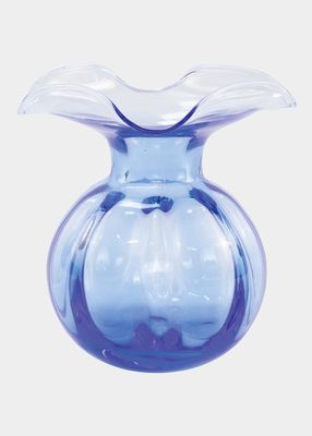 HIbiscus Glass Cobalt Medium Fluted Vase