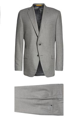 Hickey Freeman Brushed Wool Suit in Grey