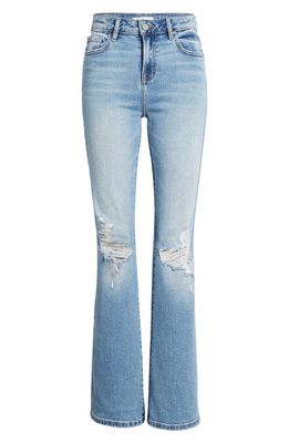 HIDDEN JEANS Distressed Flare Jeans in Med Wash
