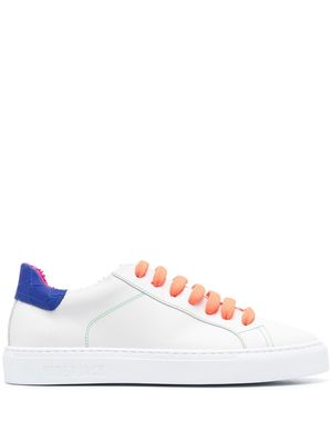 Hide&Jack colour-block leather sneakers - White