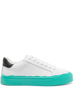 Hide&Jack colour-block panelled leather sneakers - White