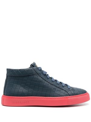 Hide&Jack croco-embossed high-top sneakers - Blue