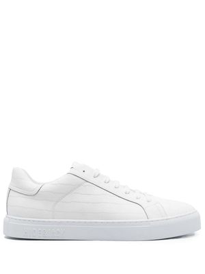 Hide&Jack Essence croc-embossed leather sneakers - White