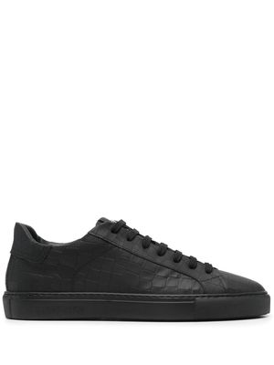 Hide&Jack Essence crocodile-embossed leather sneakers - Black