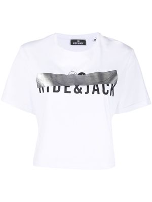 Hide&Jack logo-print detail T-shirt - White