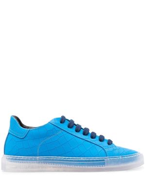 Hide&Jack Neon asymmetric low-top sneakers - Blue