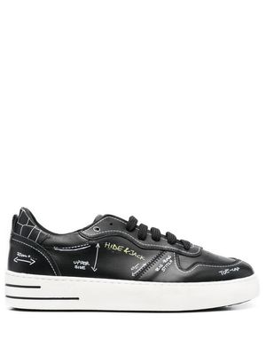 Hide&Jack sketch-style print low-top sneakers - Black