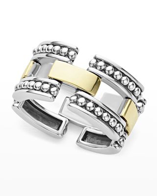 High Bar Two-Tone 12mm Band Ring