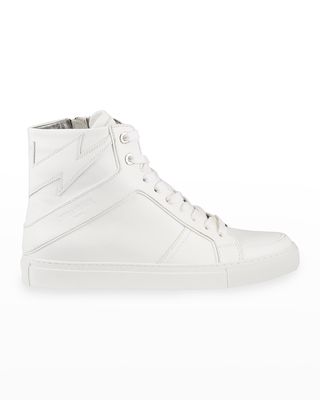 High Flash Leather High-Top Sneakers