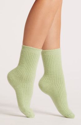 HIGH HEEL JUNGLE Cashmere Blend Cloud Socks in Mint 