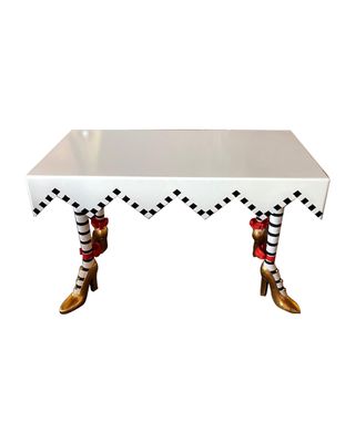 High Heel Shoe Rectangle Table, White