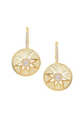 High Jewelry 18K Yellow Gold & 0.55 TCW Diamond Drop Earrings