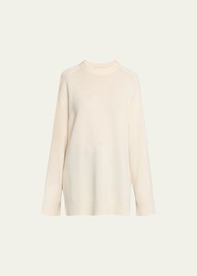 High-Low Wool Cashmere Sweater
