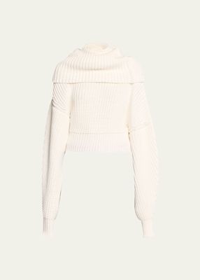 High-Neck Snood Sweater