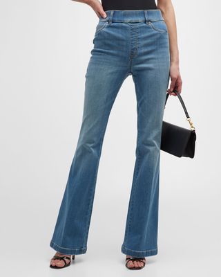 High-Rise Flared Stretch-Denim Jeans