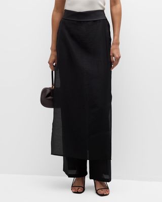 High Rise Sheer Flowing Trousers