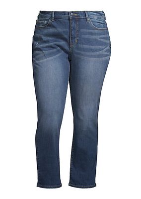 High-Rise Straight-Leg Jeans