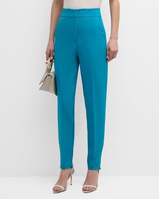 High-Rise Tapered Trousers