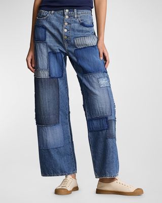 High Rise Wide-Leg Cropped Jeans