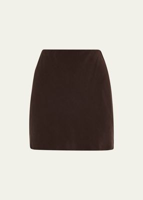 High-Waist Bias-Cut Mini Skirt
