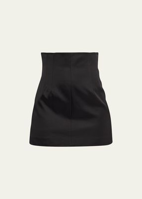 High-Waisted Corset Mini Skirt