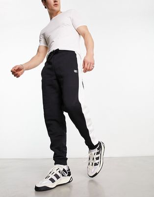 HIIT colorblock skinny fit sweatpants-Black
