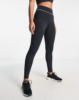 HIIT high waisted legging in black with piping