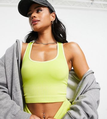 HIIT seamless tank top with racer back in acid ombre-Green