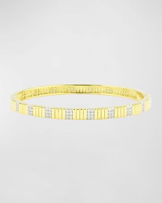 Hinged Bangle Bracelet, Gold