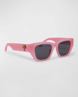 Hinkley Pink Acetate Cat-Eye Sunglasses
