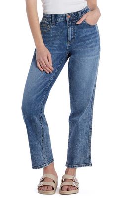 HINT OF BLU Clever High Waist Slim Straight Leg Jeans in Clever Blue