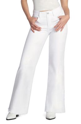 HINT OF BLU Happy Anchor High Waist Wide Leg Jeans in Sailor White