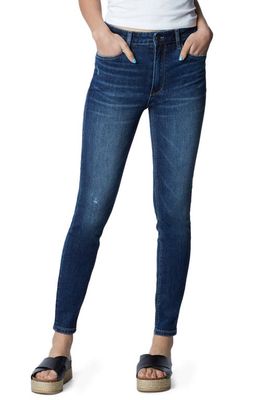 HINT OF BLU High Waist Ankle Skinny Jeans in Hampton Dark