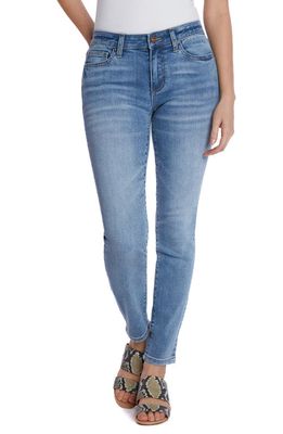 HINT OF BLU Mid Rise Skinny Jeans in Tumbled Blue 