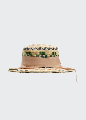 Hippie Crochet Straw Sun Hat